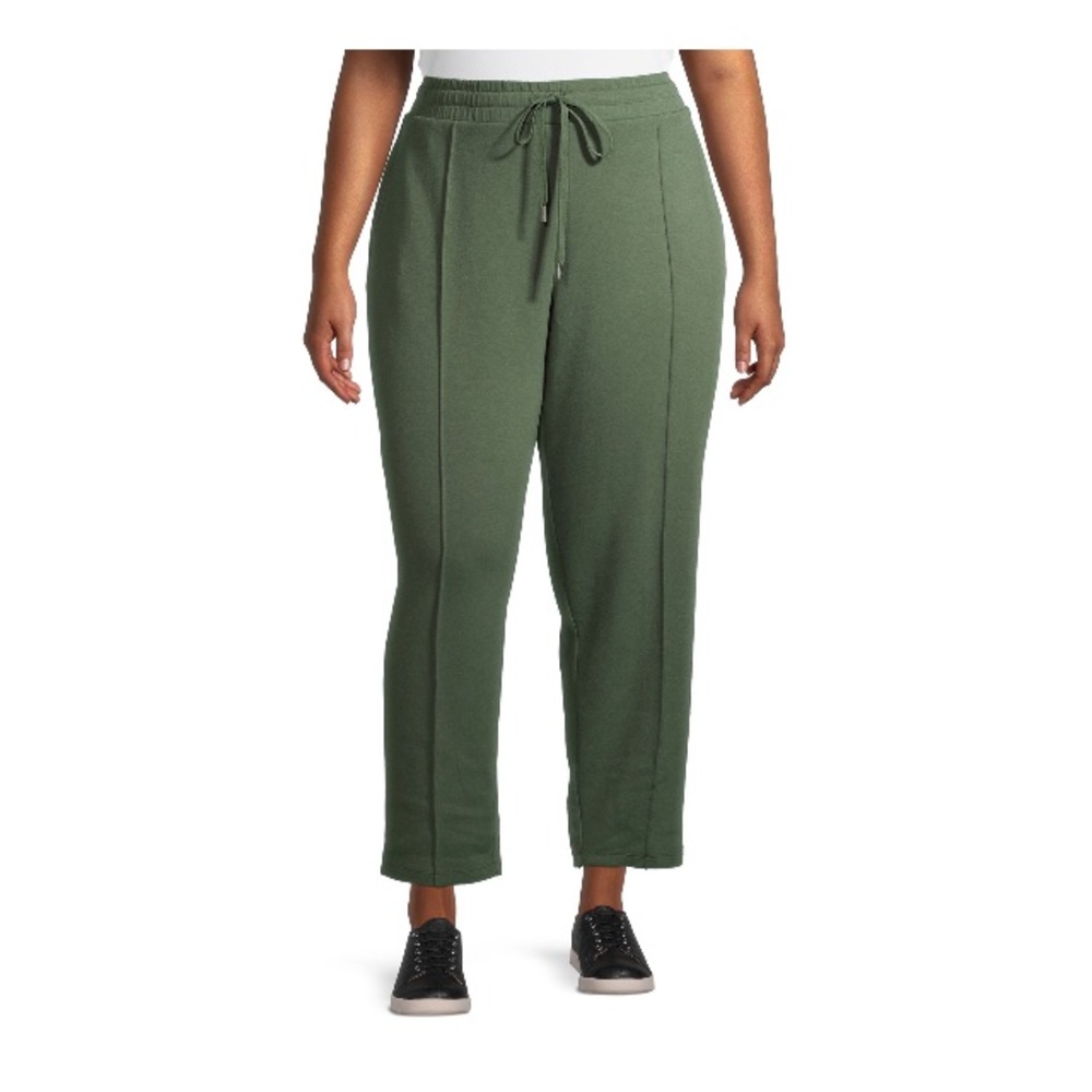 Terra & Sky Women's Plus Pintuck Knit Pants